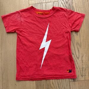 Aviator Nation | Red Kid’s Bolt Tee with White Lightning Bolt